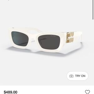 Miu Miu MU 09WS Runway Sunglasses in white